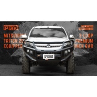 PIAK 3 Loop Elite Front Bull Bar - Mitsubishi Triton MR 2019+