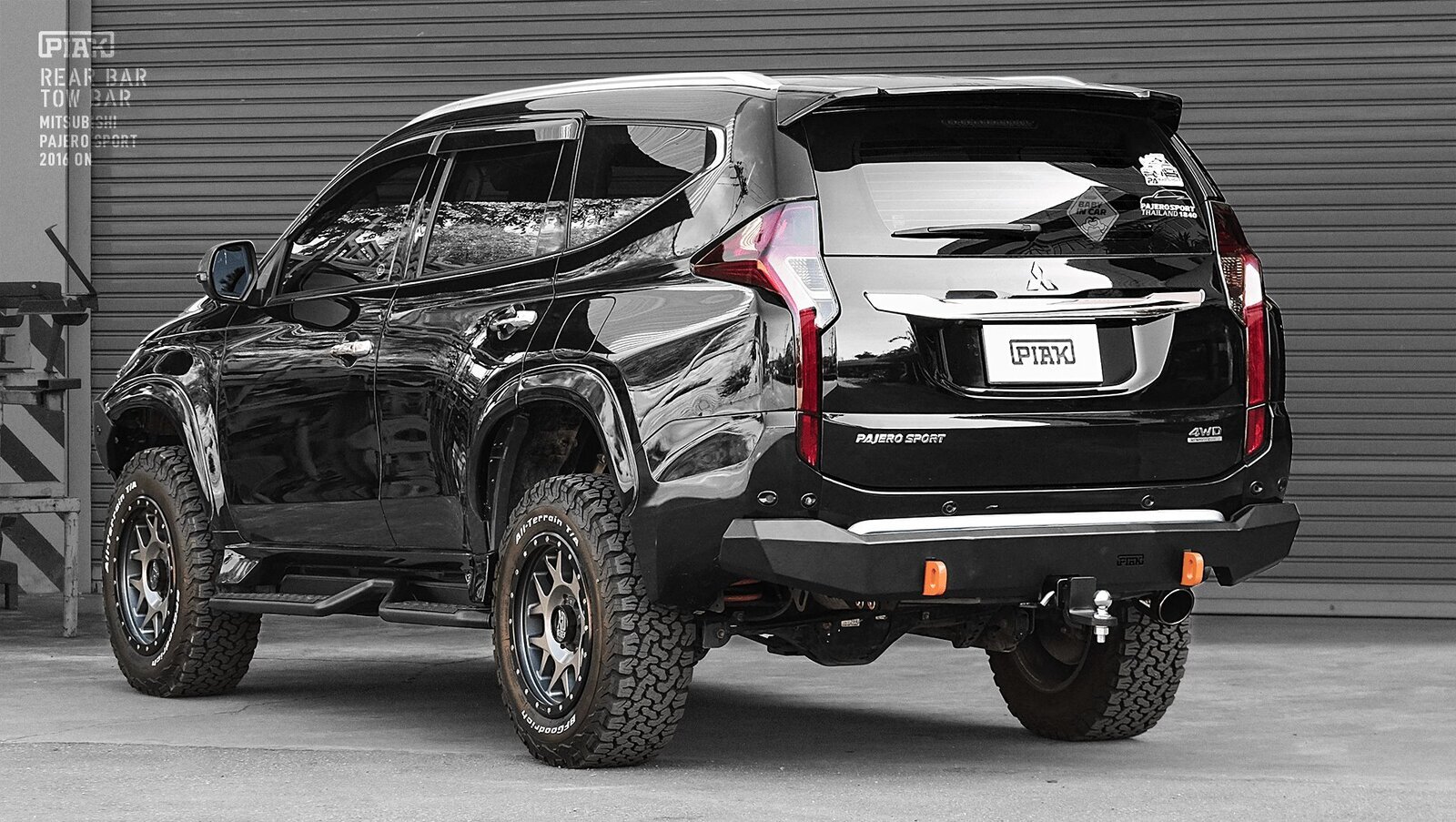 PIAK Rear Bar w/ Tow bar & Recovery Points - Mitsubishi Pajero Sport QE