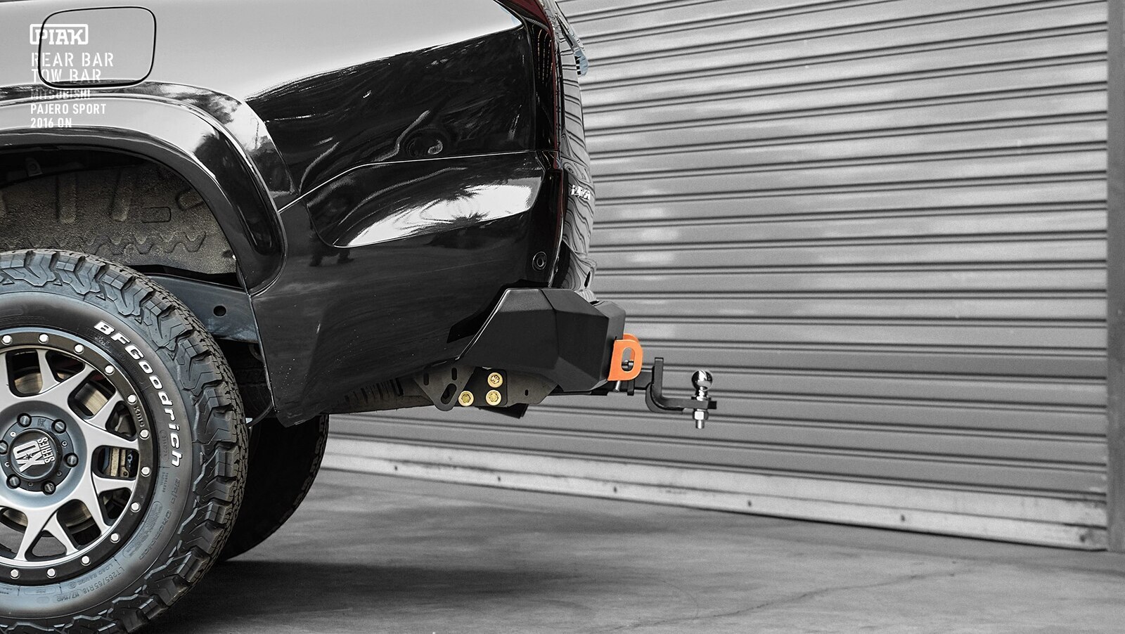 PIAK Rear Bar w/ Tow bar & Recovery Points - Mitsubishi Pajero Sport QE