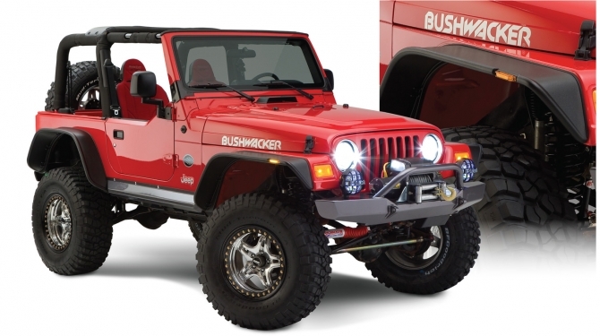 Bushwacker Flat Style TJ Wrangler Fender Flare Set