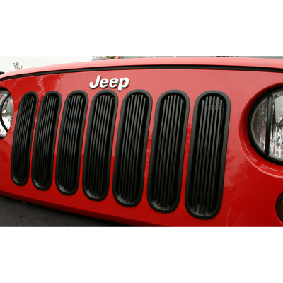 Billet Grille Insert, Black, 07-17 JK Wrangler