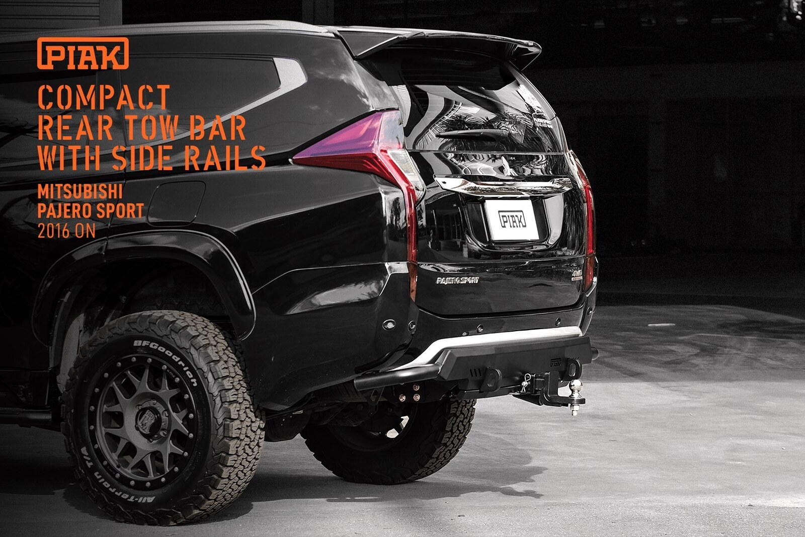 PIAK Compact Rear bar w/ Side Rails - Pajero Sport QE 2016-2020