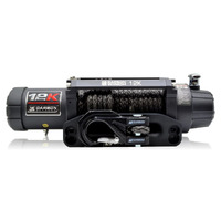 Carbon 12K 12000lb Electric Winch With Black Rope & Hook VER. 3