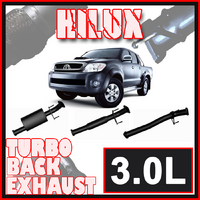 Ignite 3" Turbo Back Exhaust - Toyota Hilux KUN Series 3.0L T/D 2005 to 2015