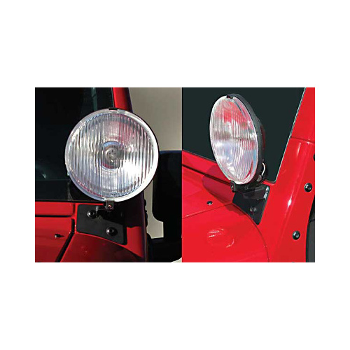 Rugged Ridge Windshield Auxiliary Light Mounting Brackets - JK Wrangler 2007+