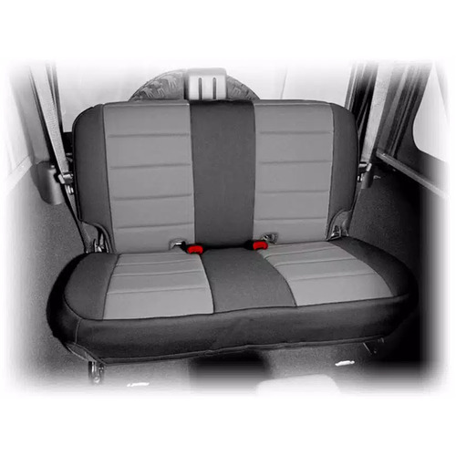 Neoprene Rear Seat Cover, Black & Gray, 07-13 Jeep Wrangler (JK)