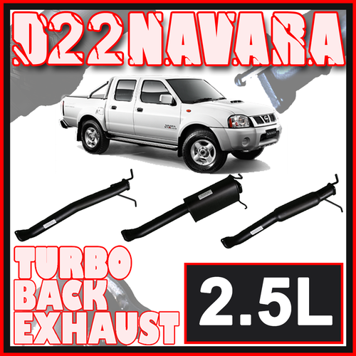 Ignite 3" Turbo Back Exhaust - Nissan Navara D22 2.5L T/D 2007-2015