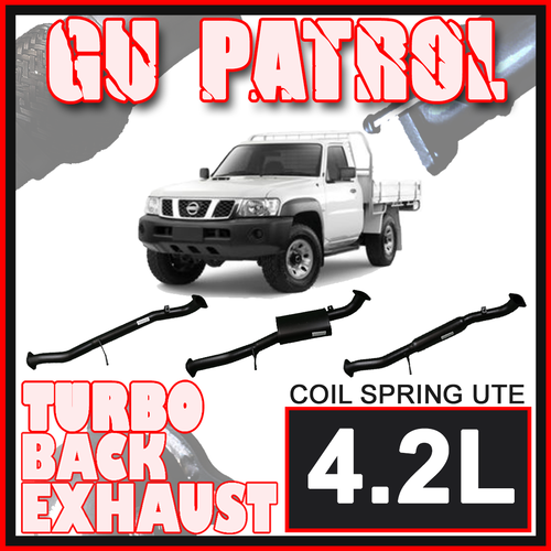Ignite 3" Turbo Back Exhaust - Nissan Patrol Ute GU Leaf or Coil Spring 4.2L T/D