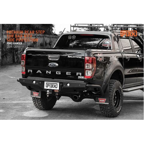 Piak Premium Rear Bar Step Tow bar with Side Protection - Ford Ranger 2011+