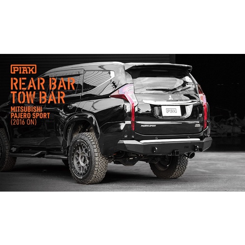 PIAK Rear Bar w/ Tow bar & Recovery Points - Mitsubishi Pajero Sport QE 2016-2020